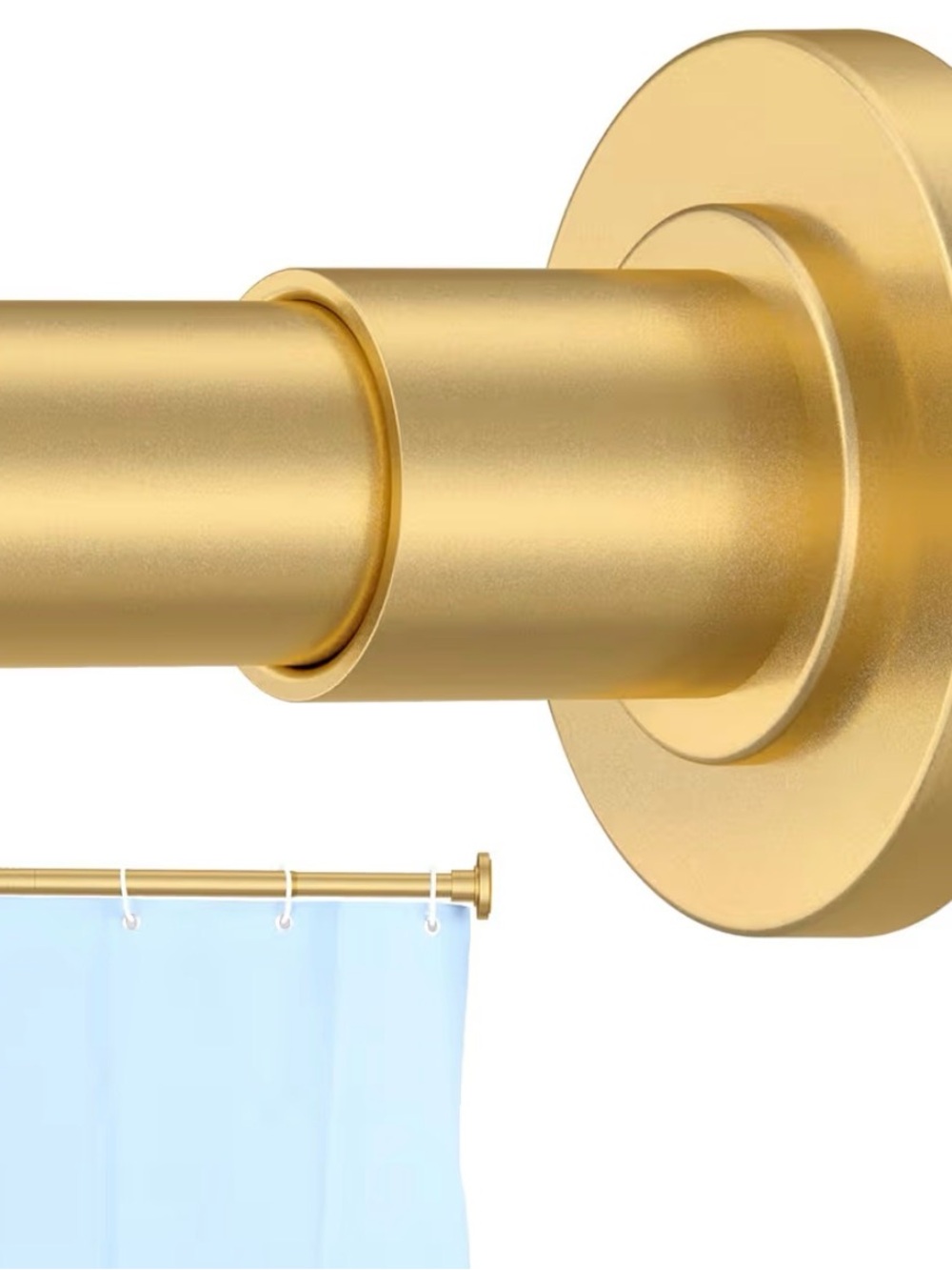 Matte Gold Shower Curtain Rod